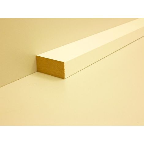 B.S. Bauprogramm Rechteckleiste 200 cm 20 x 40 mm weiß Holzleisten