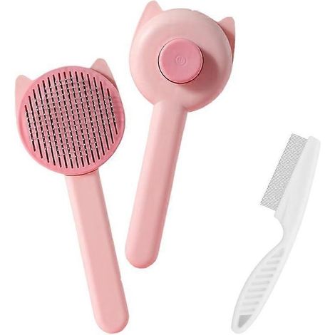 Brosse de toilettage et démêlage pour chatons, chats d'intérieur (poils longs ou courts) et chiens, accessoire de soin du pelage pour animaux domestiques (1/4)