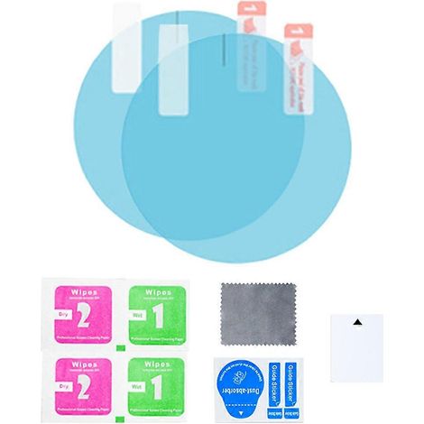 Lot de 2 films protecteurs anti-pluie et anti-buée pour rétroviseurs de voiture. Accessoires autocollants inclus. (1/5)
