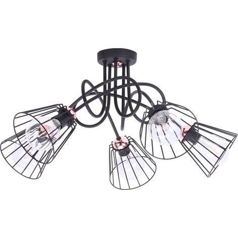Lampada a sospensione moderna in stile industriale in rame (1/5)