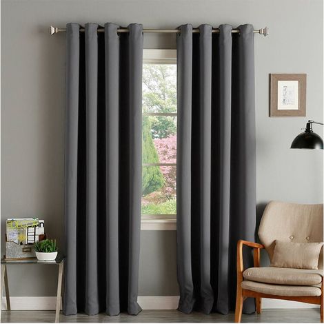 Cortinas opacas Crediri para sala de estar: cortinas resistentes con ojales sólidos, aislamiento térmico, tratamiento de ventanas para dormitorio, bloquean la luz y el frío, listas para colgar, 1 pane (1/3)
