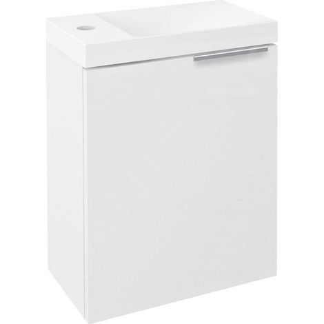 Sapho Latus - Meuble-vasque 394x500x220 mm, 1 porte, blanc LT110-3030 (1/5)
