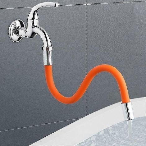 KINZON 1 30CM Embout Robinet Rotatif 360 Rallonge Robinet, Extension Robinet 360 Degres Prolongateur Robinet Coque en Silicone, Cuivre Embout de Robin (1/5)