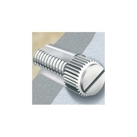 Vis nylon à tête moletée Rond moleté, M4/10mm, Nylon Brut ( Prix pour Sachet de 100 )