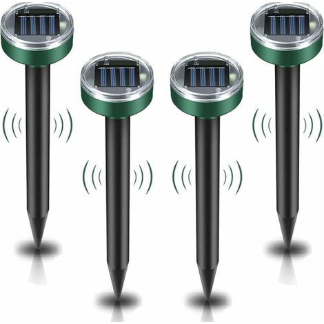 4 repelentes de polillas con energía solar y 1 repelente de polillas ultrasónico (1/5)