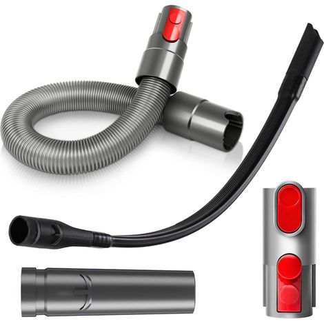 4-Teiliges Set Staubsauger Zubehör für Dyson, Schlauch Verlängerung + Flexible Fugendüse + 2 Adapter Zubehör, Passend für Dyson Staubsauger V7V8V10V11V15, für Die Reinigung Von Ecken und Lücken (1/5)
