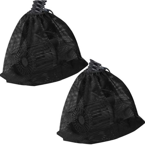 Lot de 2 sacs filtrants pour pompe de bassin (12,2" x 15,9"), noirs, grands sacs filtrants pour bassins extérieurs (2 pièces - 12,2" x 15,9") (1/5)