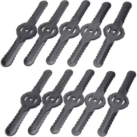 Lames de rechange Ulisem pour débroussailleuses, tondeuses à gazon, débroussailleuses, désherbeurs, têtes de lame (lame en plastique x 10) (1/4)