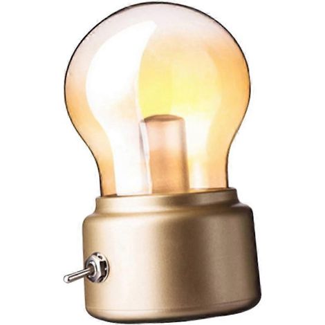 Ampoules Lampe de bureau Ampoule USB Veilleuse rétro Ampoule rechargeable Ampoule à charger Golden Mittel (1/5)