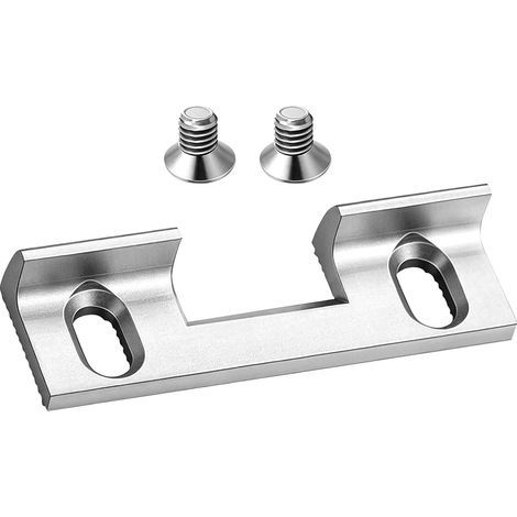Plaque de Gâche e Porte D’entrée Pièce de Remplacement Type 115 Réglable Gâche de Serrure de Porte en Métal Insert Accessoire de Ferrure de Porte 46 x 14,4 x 9 mm Entraxe 32 mm (1/5)