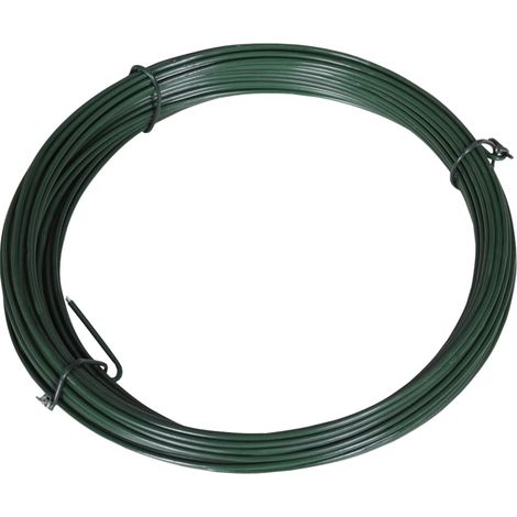 INLIFE Fil de liaison de clôture Acier 25 m 1,4/2 mm Vert (1/2)