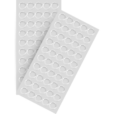 Patins Adhésifs Ronds Transparents Antidérapants – Protection Invisible pour Murs, Meubles et Surfaces – Kit de 50 Pièces (10x3mm) (1/2)