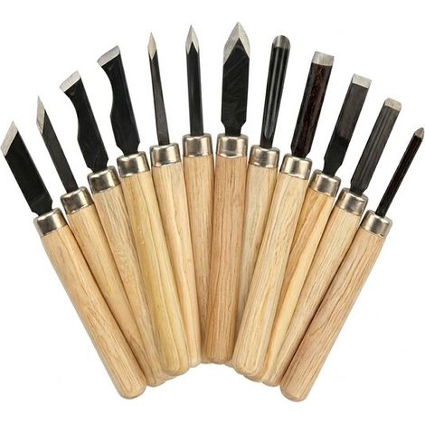 Ensemble de couteaux à sculpter le bois, ensemble de couteaux à sculpter à la main, outils de menuiserie, outils de sculpture sur bois, ensemble complet pour le travail du bois, tampon en caoutchouc (1/5)