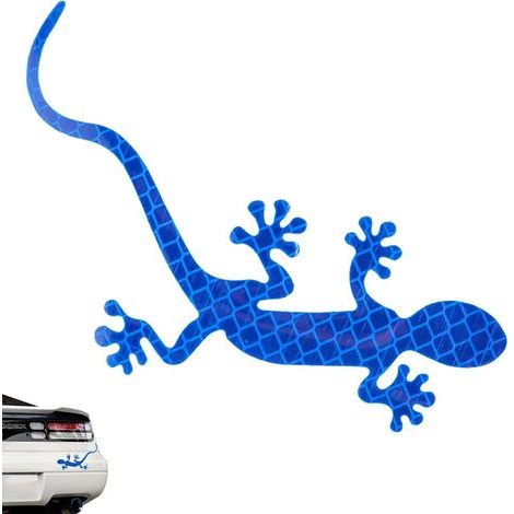 Gecko-Autoaufkleber, kreative Auto-Warnung, reflektierende Aufkleber mit Stereo, Nachtfahrwarnung, Gecko-Lichtstreifen-Reflektor, Sicherheitswarnung (1/5)