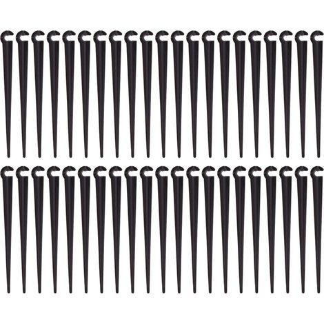 Piquets de support pour tuyaux d'irrigation goutte à goutte en plastique, outil de jardinage, lot de 100