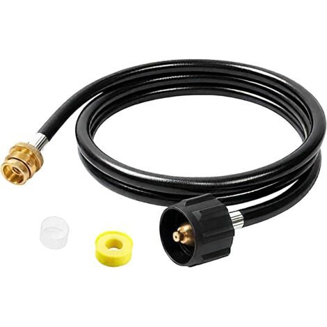 BUNTHAUS Tuyau À Gaz Propane, Conduite À Gaz Propane, Adaptateurs Et Raccords 1.8m pour Grils Portables Brûleurs Chauffage Poêle Camping Torche Chauffante Patio