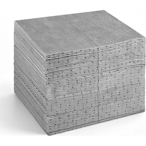 Mophorn Panni Assorbenti Universali 41 x 46 cm, 100 Pezzi, Elevata Capacità e Assorbenza, Realizzati in Materiale PP, Adatti per Benzina, Olio Motore, Acqua e Liquido Refrigerante (1/5)