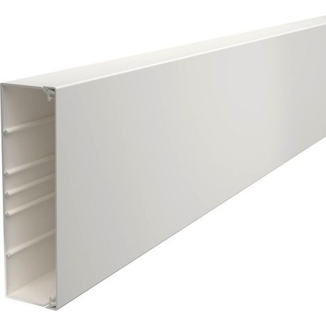 OBO Bettermann Canale da parete e da soffitto con foratura sul fondo 60x210x2000 Polivinilcloruro bianco puro RAL 9010, 6191266