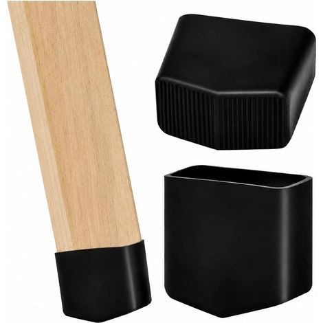 2 Pièces Pieds D'échelle Antidérapants en Caoutchouc, Pieds de Remplacement Diamètre Intérieur 40x20mm, Patins universels pour pieds d'échelle, Protection Sol Intérieur Extérieur