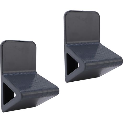 Lot de 2 repose-pieds de douche pour se raser les jambes, sans perçage, fixation murale triangulaire antidérapante, gris (1/5)