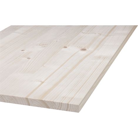 Massivholzplatte Nadelholz Naturwuchs unfoliert 60 x 200 cm 18 mm (1/2)