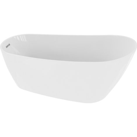 LAVITA Comodo 1500 baignoire îlot 150x78x72 cm acrylique Baignoires rectangulaires Moderne 260 L Revêtement antibactérien Blanc brillant (1/5)