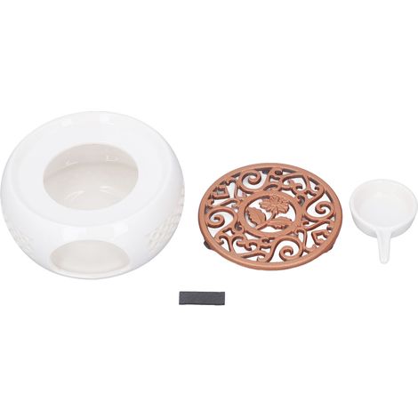 Chauffe-théière en céramique, coussin creux, fond Concave, chauffage multifonction pratique pour le bureau familial et le café (1/5)