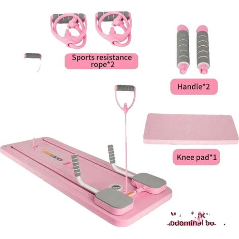 Tavola Pilates, multifunzionale, include fasce elastiche di resistenza, trasparente (1/2)