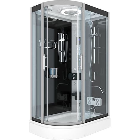 Duschkabine Komplettdusche Fertigdusche Dusche D60-73T1L 120x80 cm ohne 2K Scheiben Versiegelung