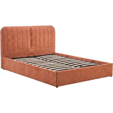 Letto contenitore cala rettangolare 160x200 cm, color terracotta - Atmosphera créateur d'intérieur (1/5)