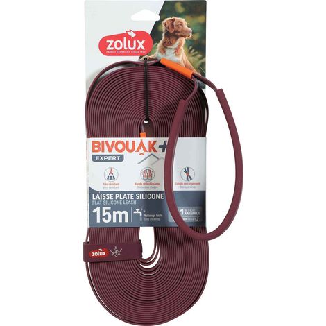 Longe plate en silicone rouge Bivouak 15 m