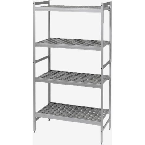 Etagère 4 niveaux Alu L90xP56xH180 - Gilac