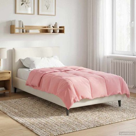 Ganzjahresbettdecke Gepolstert Rosa 140 x 220 cm Mikrofaser