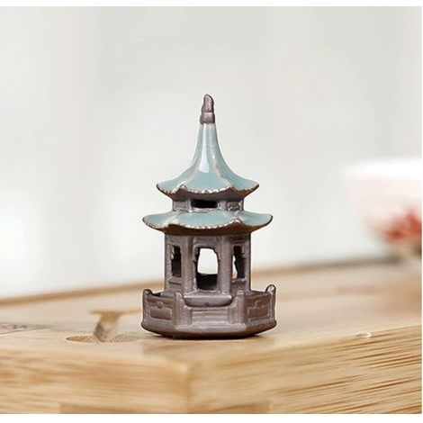 Arco miniatura de resina gris de 4,7 cm para decoración de terrario, jardín zen y bonsái (1/5)