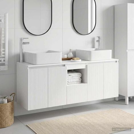 vidaXL Bathroom Cabinet Set 3 pcs White 49.5 x 41 x 63 cm (1/5)