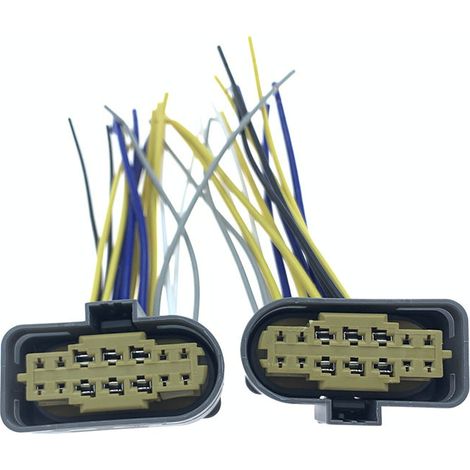 Connecteur de faisceau de câblage de phare compatible avec les modèles Mercedes-Benz W221, W205, W156, C200, E300, S300, S350, S400 et S500 (JB1872-14P)