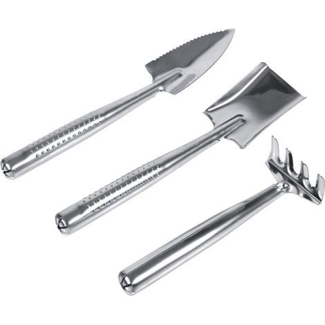 Ensemble D'outils de Grattage de Jardin avec Pelle, Ensemble D'outils de Jardin de Truelle de Jardin de 3 Pièces pour Enlever Les Mauvaises Herbes, Creuser Le Jardinage (1/5)
