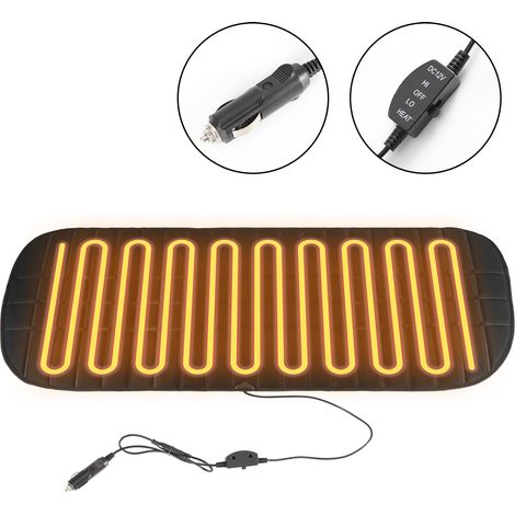 Jiubiaz Cojín calefactable largo para banqueta trasera 47×126cm 12V, funda integral que cubre toda la banqueta trasera del coche (1/5)