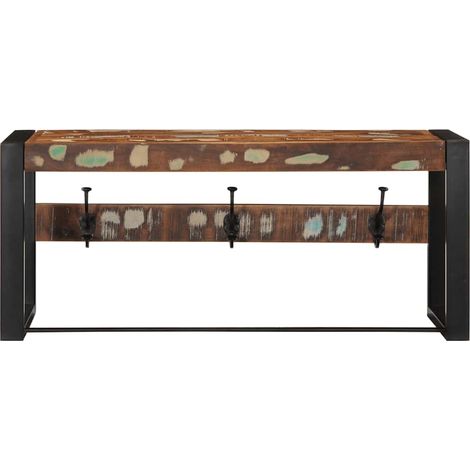 Porte-manteau multicolore 80x35x35 cm bois massif récupération (1/5)