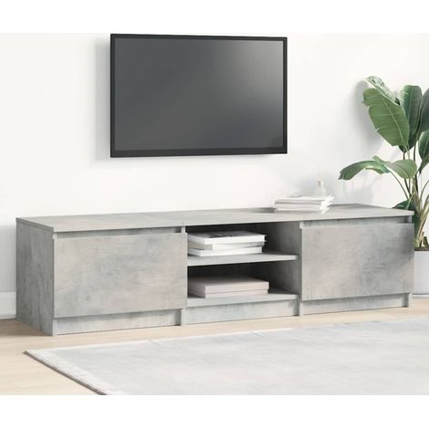 Meuble TV Gris béton 140x40x35,5 cm Bois d'ingénierie (1/5)