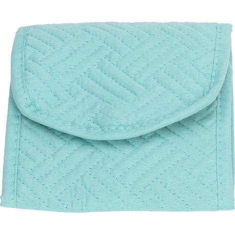 Pochette pliable de rangement pour bijoux voyage cyan - Organisateur étui pour colliers boucles d'oreilles bagues (1/5)