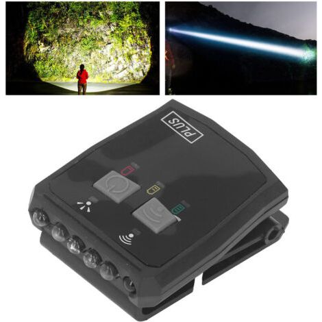 Lampe Frontale à Capteur de Mouvement 2 Modes de Faisceau Lumineux Lampe Frontale Rechargeable pour Course à Pied en Plein Air Camping Randonnée