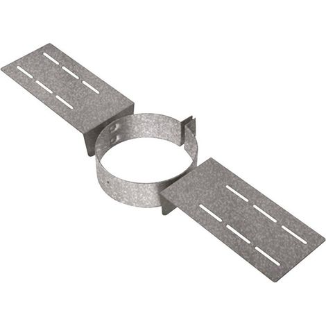 Support au toit galva 125 mm – Pour système concentrique BIOTEN étanche – Collier pour fumisterie