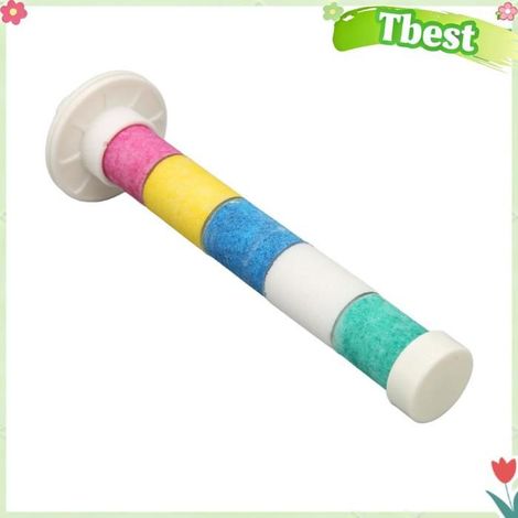 Tbest Jouet de support de perche d’oiseau Jouet de Support de Perchoir pour Oiseaux, Bâton de Meulage Décoratif animalerie jouet (1/5)