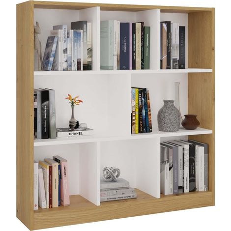 Libreria, Rovere Artisan / Bianco, 100 x 104 x 24 cm (1/5)