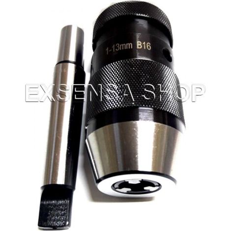 MANDRINO PER TORNIO AUTOSERRANTE ATTACCO MT2/3/4 TRAPANO A COLONNA CON CONDOLO 1-13mm B16 MT2