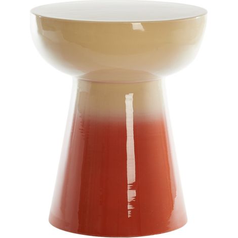 Mesa de Centro Light & Living ROVINI Crème con Naranja Oscuro –