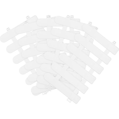 5 Pièces Clôture Décorative Blanche PVC Barrière Flexible pour Jardin Intérieur et Extérieur Bordure Miniature pour Cour Terrasse Décoration Noël et Jardin (1/5)