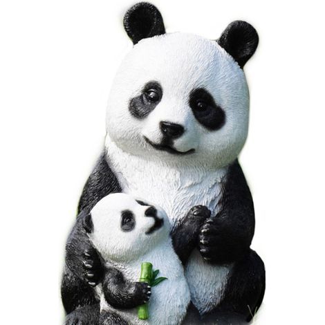 Sculptures de pandas pour jardin extérieur. statues de patio. décorations en résine. images réalistes et éclatantes (1/5)