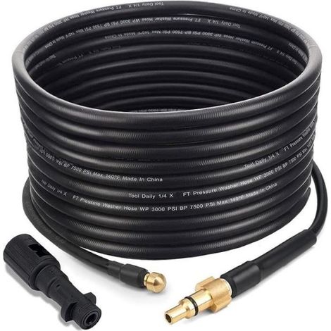 Tuyau Haute Pression - 15 M - 2300 Psi - 160 Bar - Pour Nettoyeur Haute Pression - 1 Pièce (1/5)